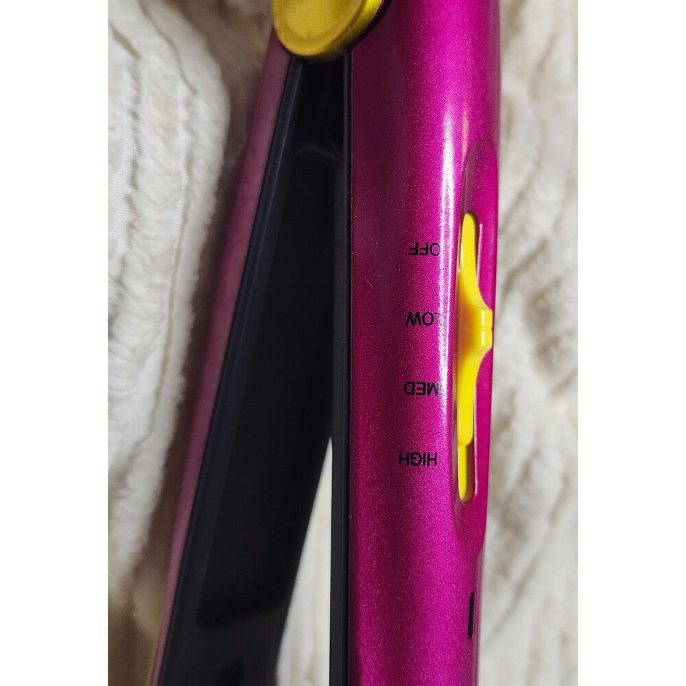 Original Bed Head TIGI Mini Hair Crimper Iron Pink/Yellow BH344 - Tested & Hot! - Picture 9 of 11